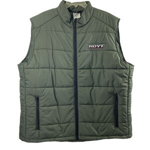 Hoyt Full Zip Vest Mens 2XL Green Puffer Archery Vest Zippered Pockets Hunting